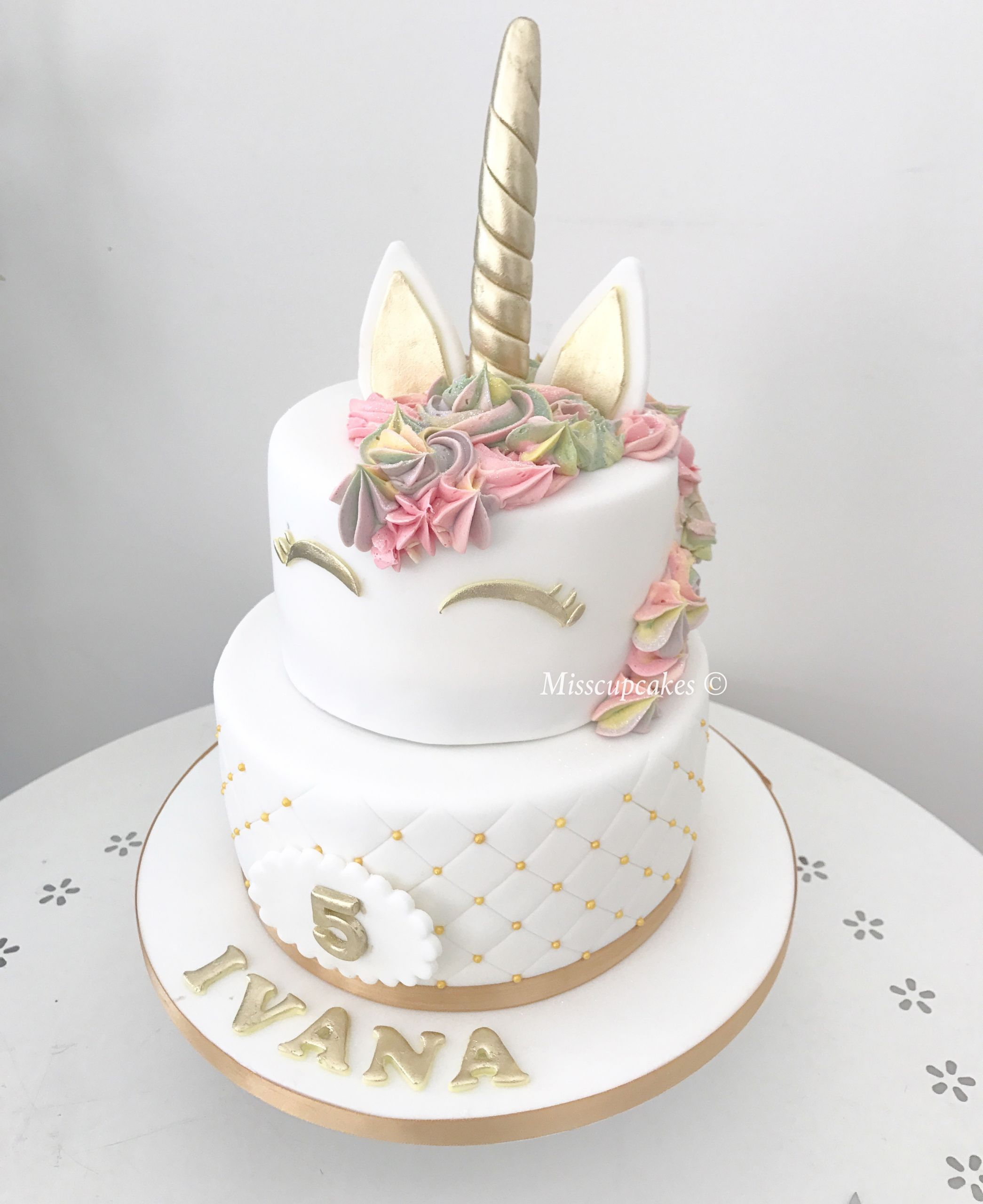 Two Tier Birthday Cake
 Miss Cupcakes Blog Archive 2 tiered Unicorn themed
