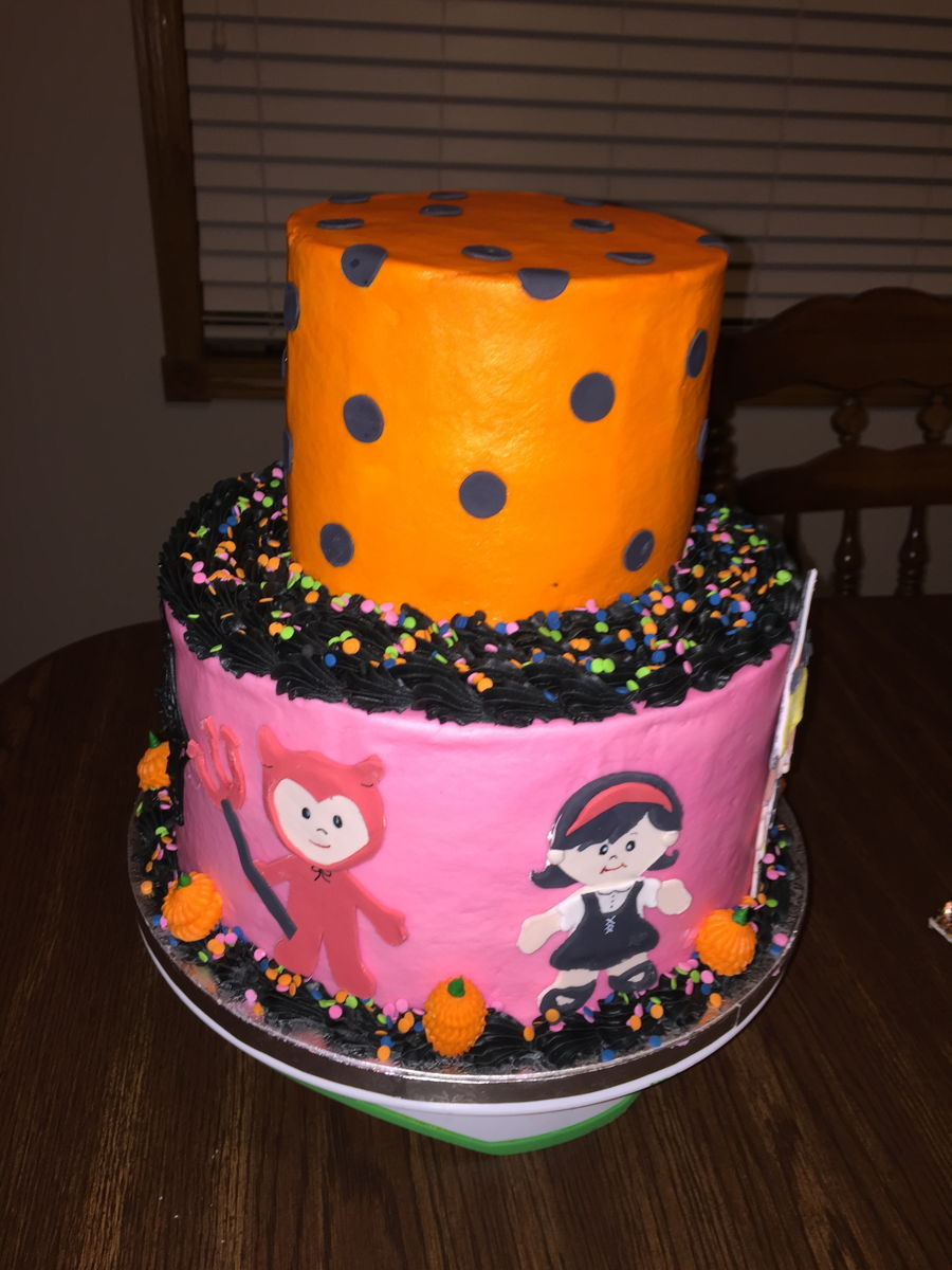Two Tier Birthday Cake
 2 Tier Halloween Birthday Cake CakeCentral