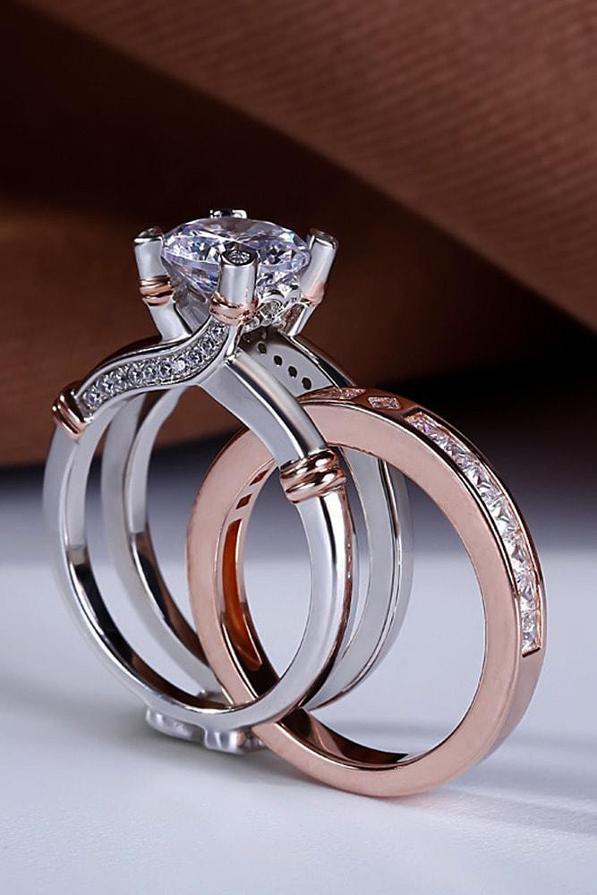 Two Tone Wedding Ring Sets
 21 Amazing Bridal Sets For Any Style