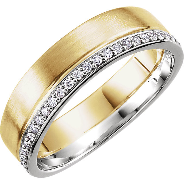 Two Toned Wedding Bands
 Two Tone Man s Diamond Wedding Band