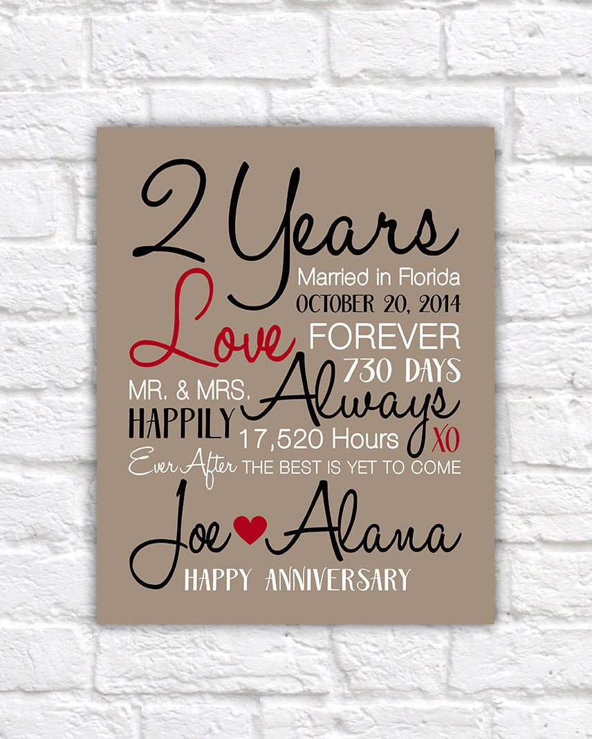 Two Years Wedding Anniversary Gift Ideas
 2 Year Anniversary Gifts 2nd Anniversary Celebrating