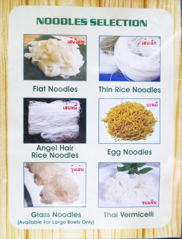 Types Of Thai Noodles
 useful glossary of various types of noodles