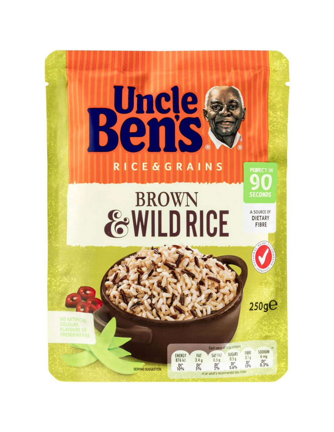Uncle Ben'S Brown Rice Microwave
 Uncle Bens Microwave Brown & Wild Rice 250g
