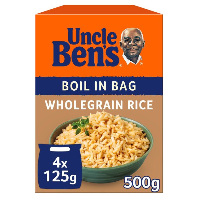 Uncle Ben'S Brown Rice Microwave
 Morrisons Uncle Ben s Wholegrain Boil in Bag Rice 500g