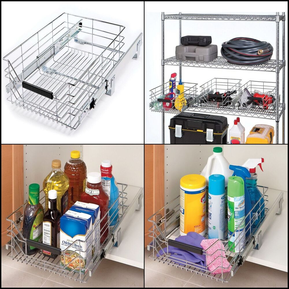 Under Cabinet Organizers Kitchen
 Under Cabinet Storage Pull Out Sliding Steel Shelf Drawer