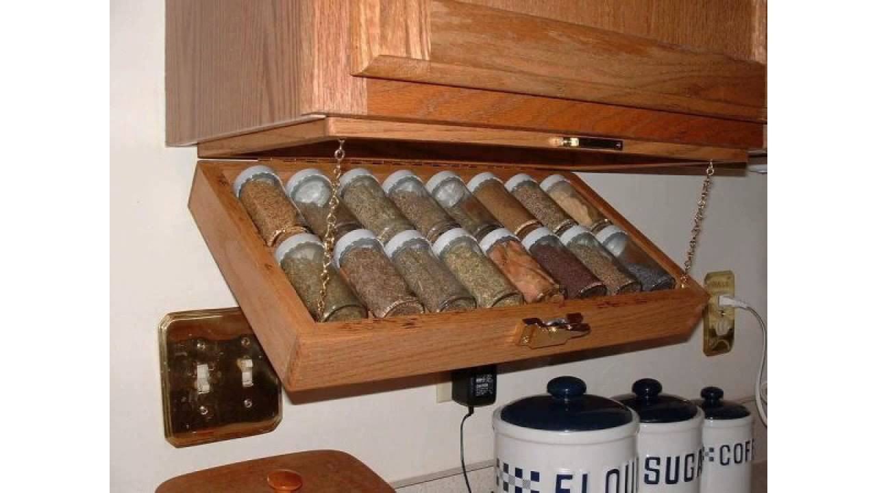 Under Cabinet Organizers Kitchen
 Creative kitchen storage idea under cabinet spice rack