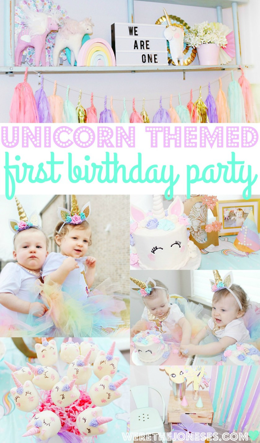 Unicorn 1St Birthday Party Ideas
 Genevieve and Georgia Turn e A Pretty Pastel Unicorn