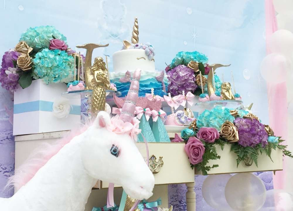 Unicorn And Mermaid Birthday Party Ideas
 Unicorns Mermaids fairies Birthday Party Ideas