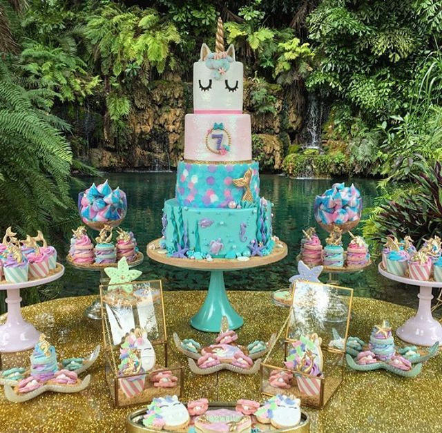Unicorn And Mermaid Birthday Party Ideas
 3904 best Mermaid Party images on Pinterest