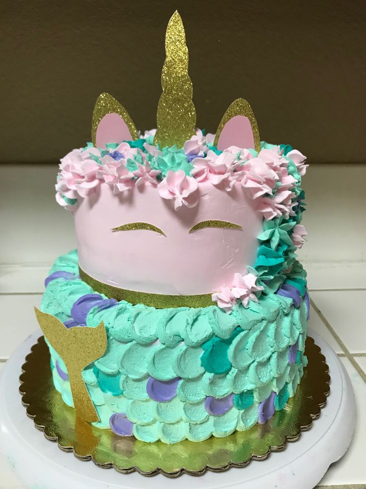 Unicorn And Mermaid Birthday Party Ideas
 Unicorn Mermaid Cake 6 8 inch