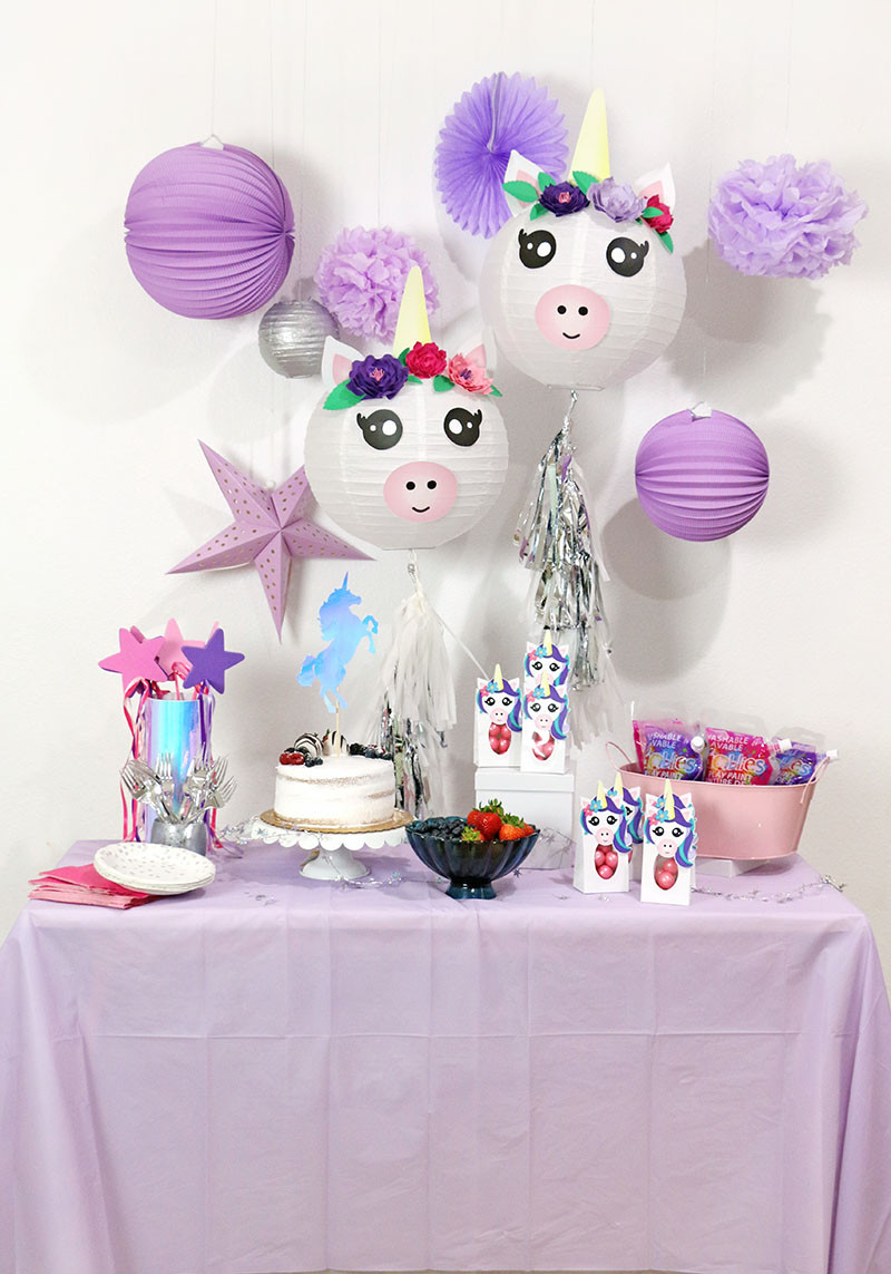 Unicorn Birthday Party Decorations Ideas
 A Cute and Colorful DIY Unicorn Party with Goblies Paint