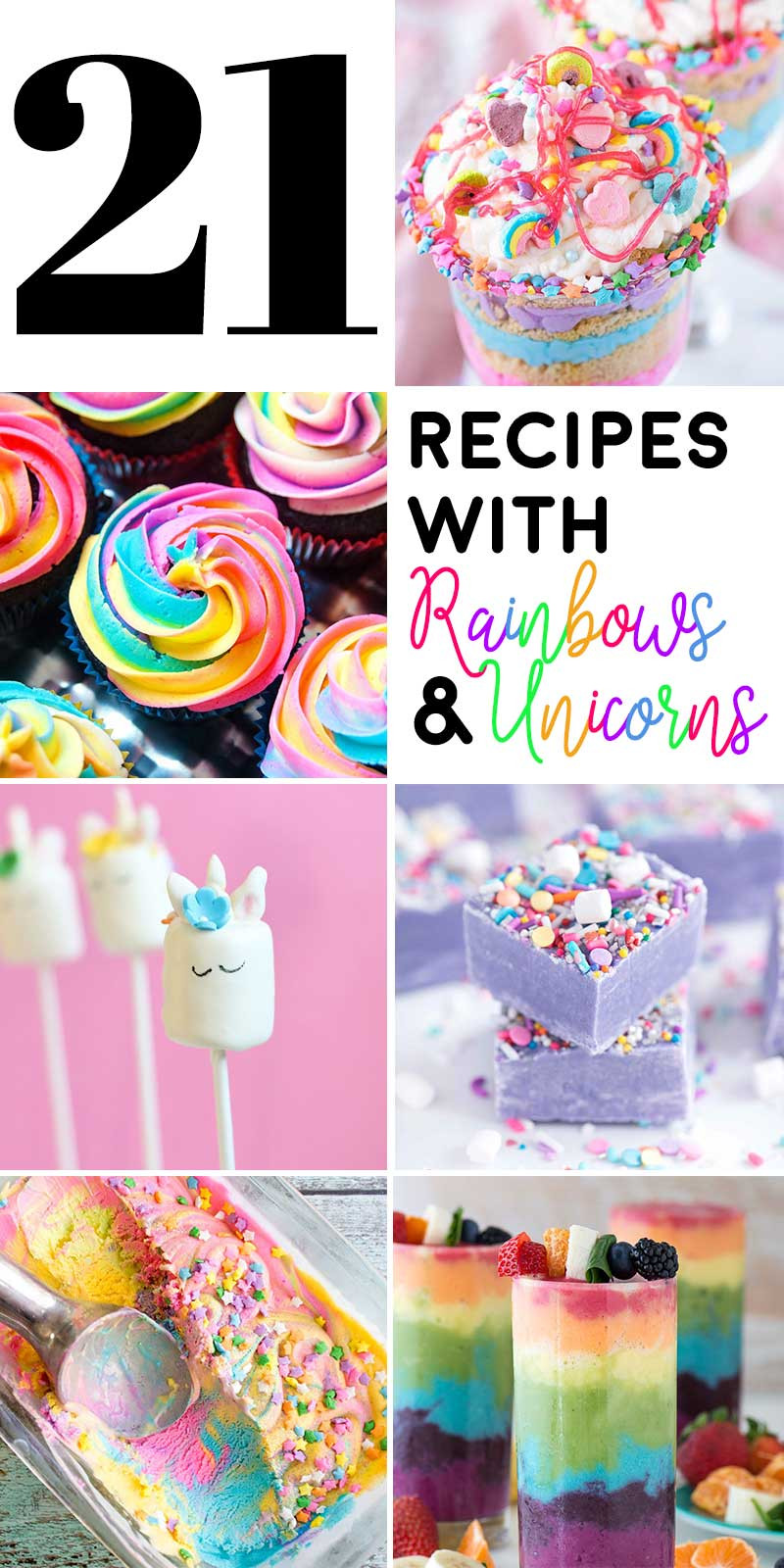 Unicorn Birthday Party Food Ideas Name
 21 Recipes with Rainbows and Unicorns Homemade Hooplah