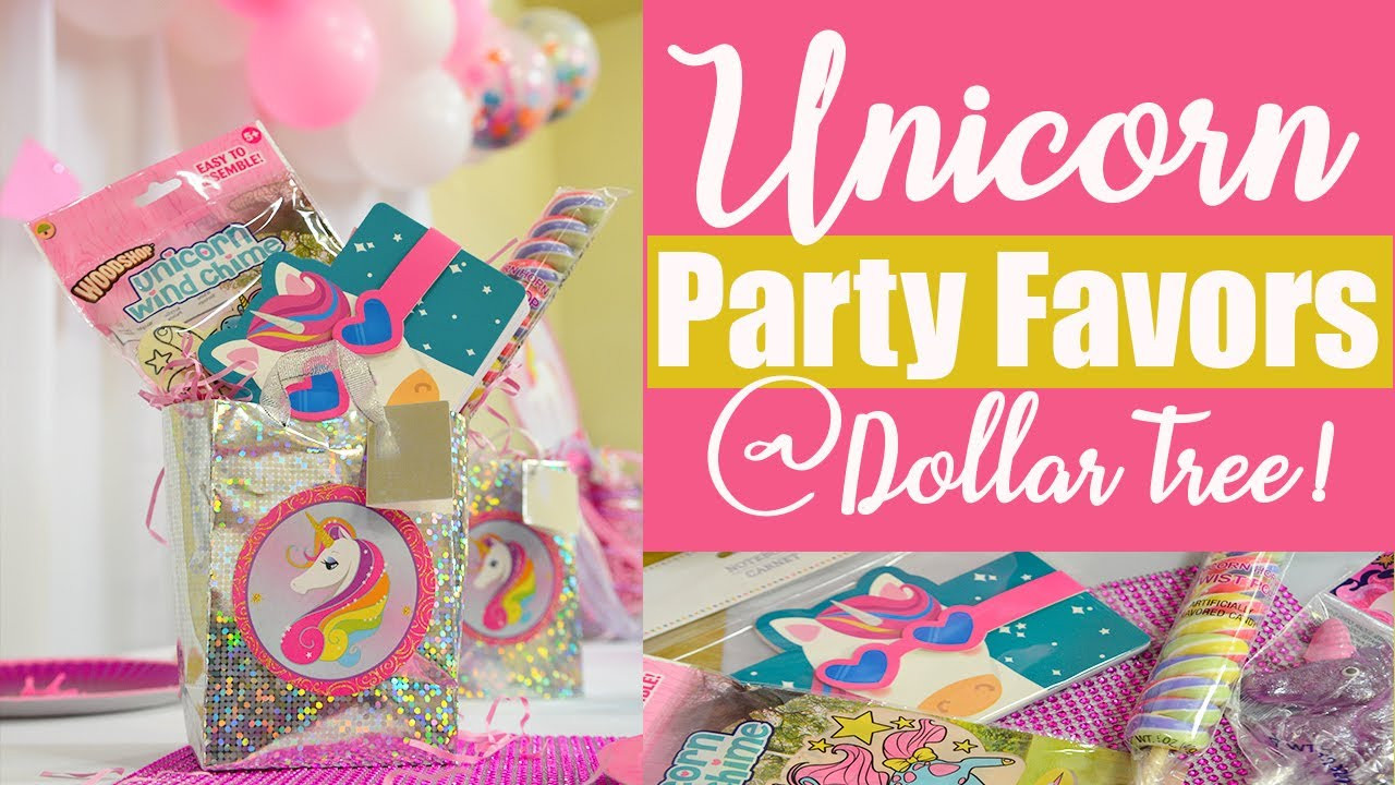 Unicorn Party Favor Ideas
 Unicorn Party Favors Bag Ideas from Dollar Tree 🦄