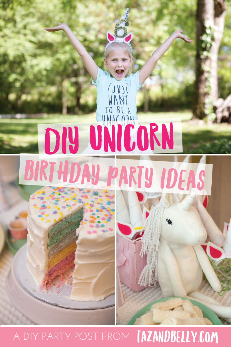 Unicorn Party Ideas Diy
 DIY Unicorn Party Taz and Belly