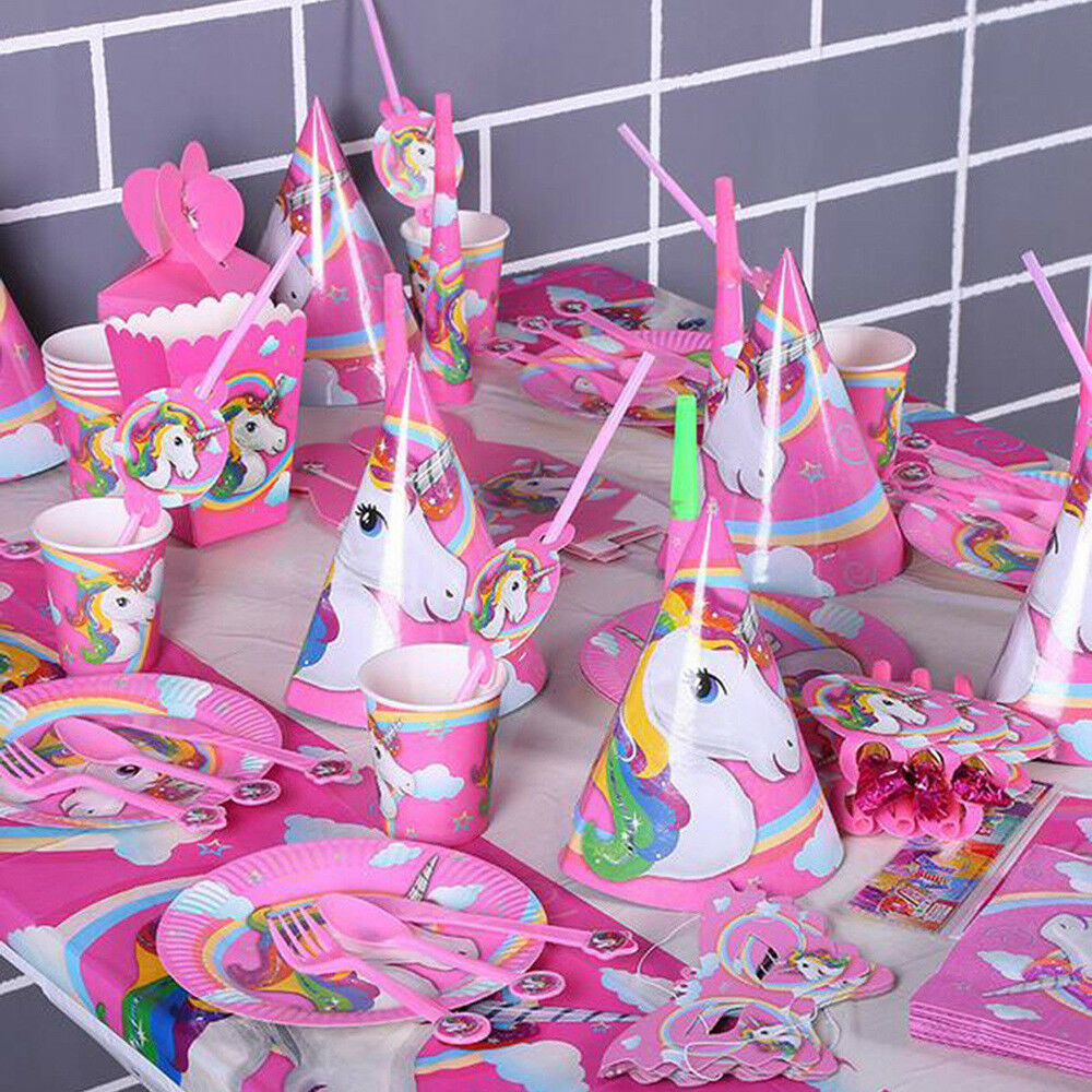 Unicorn Party Ideas
 Unicorn Theme Kids Birthday Party Decor Supplies Bunting