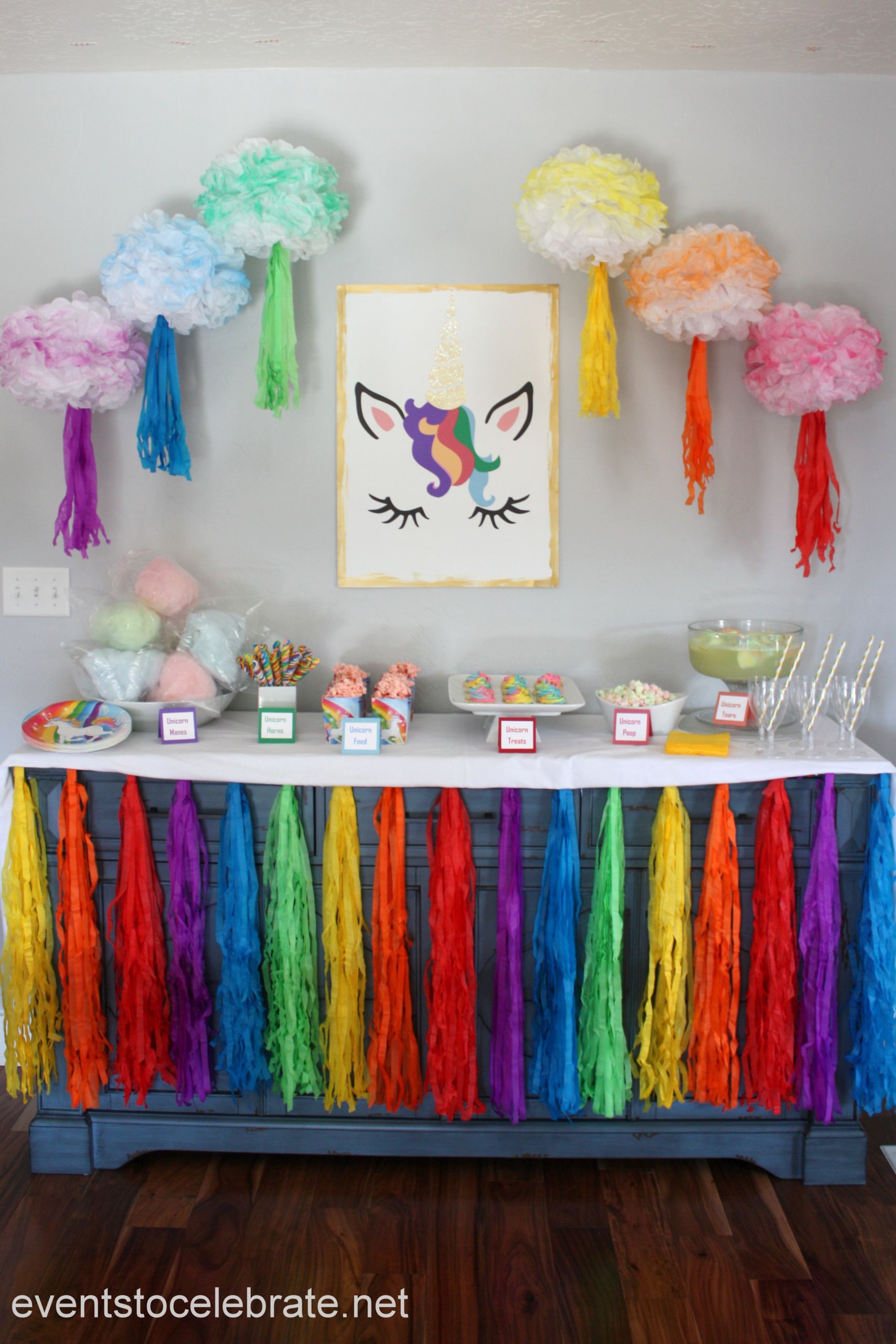 Unicorn Party Table Ideas
 Unicorn Party Decorations and Food