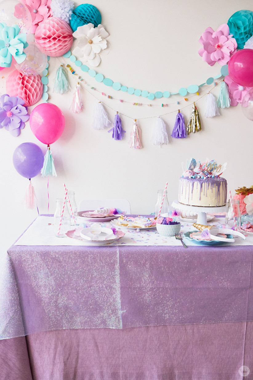 Unicorn Party Table Ideas
 Unicorn party ideas Start with lots of sparkle Think