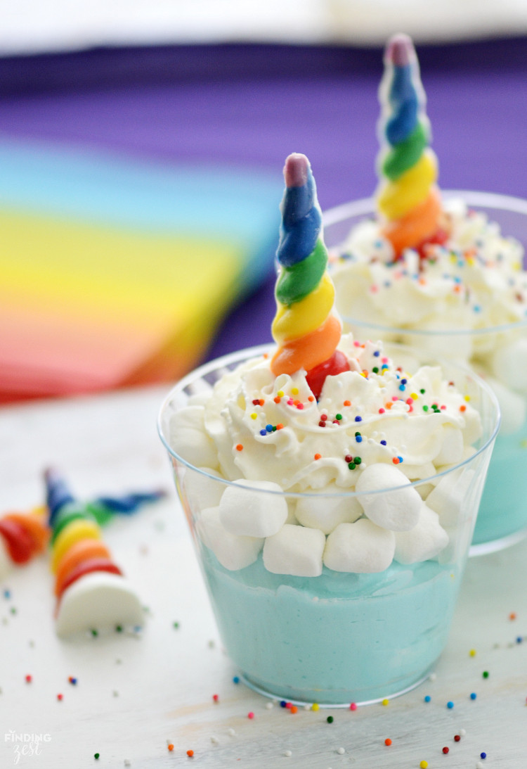 Unicorn Rainbow Party Ideas
 Rainbow Unicorn Dessert Cups Unicorn Party Ideas