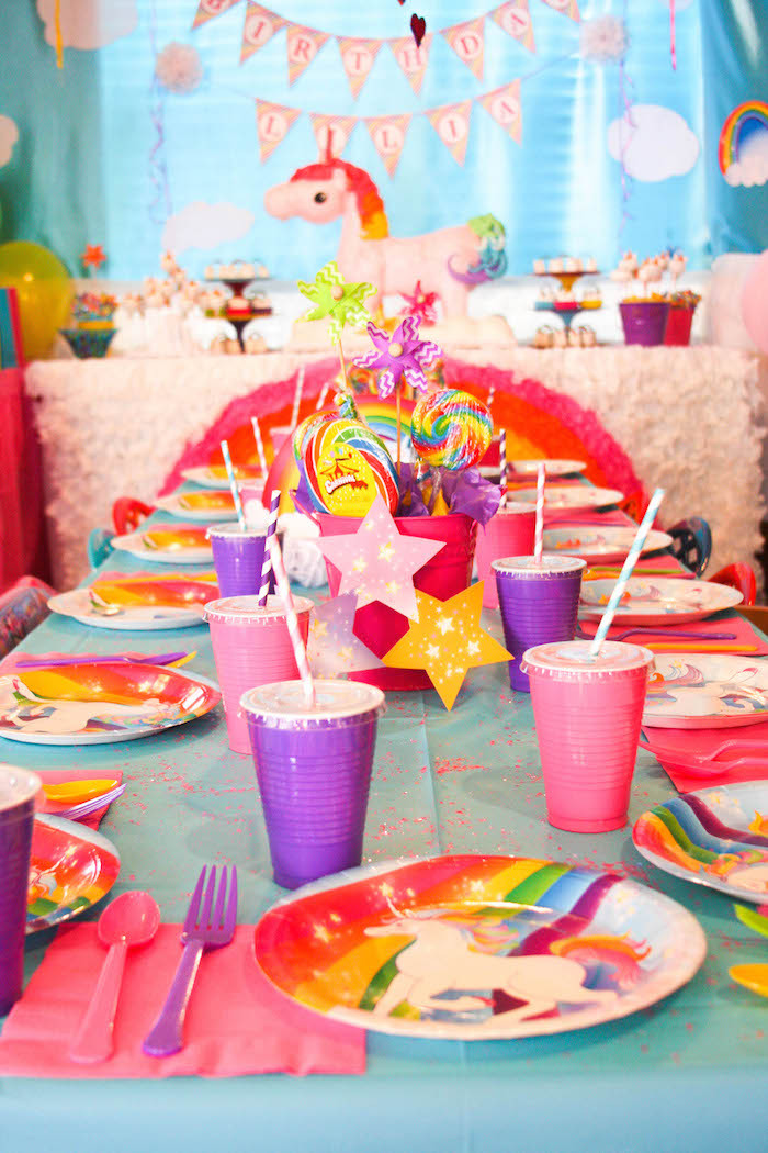 Unicorn Rainbow Party Ideas
 Kara s Party Ideas Rainbow Unicorn Birthday Party