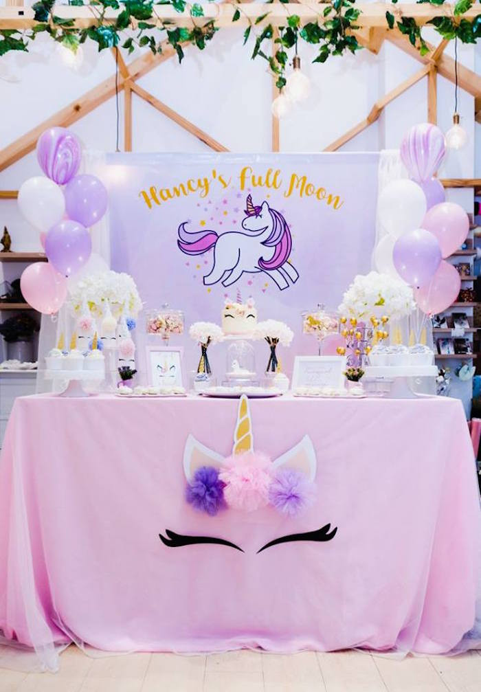 Unicorn Theme Tea Party Food Ideas For Girls
 Kara s Party Ideas Unicorn Themed Full Moon e Month
