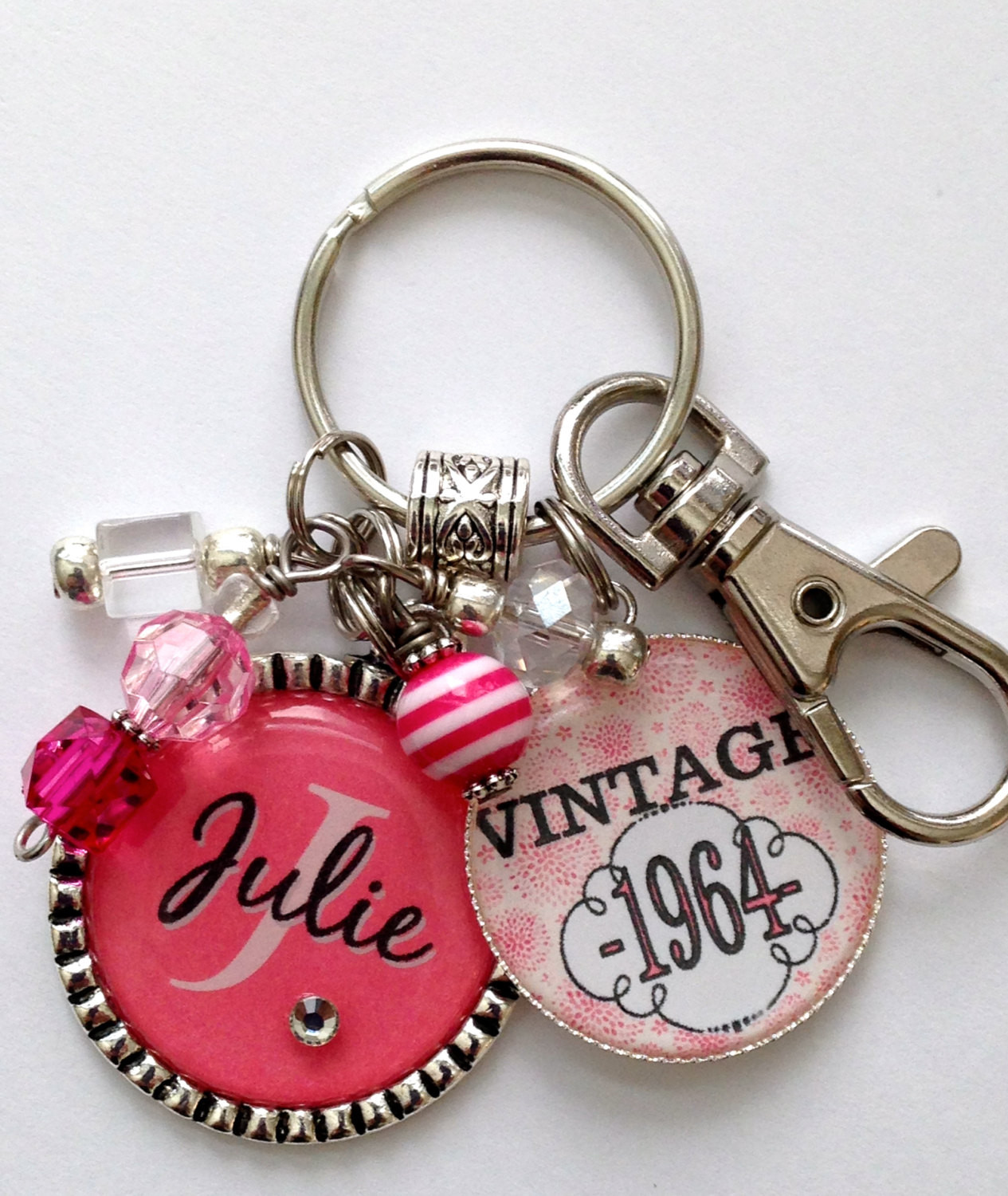 Unique 50th Birthday Gifts
 50th birthday t keychain vintage personalized name mother