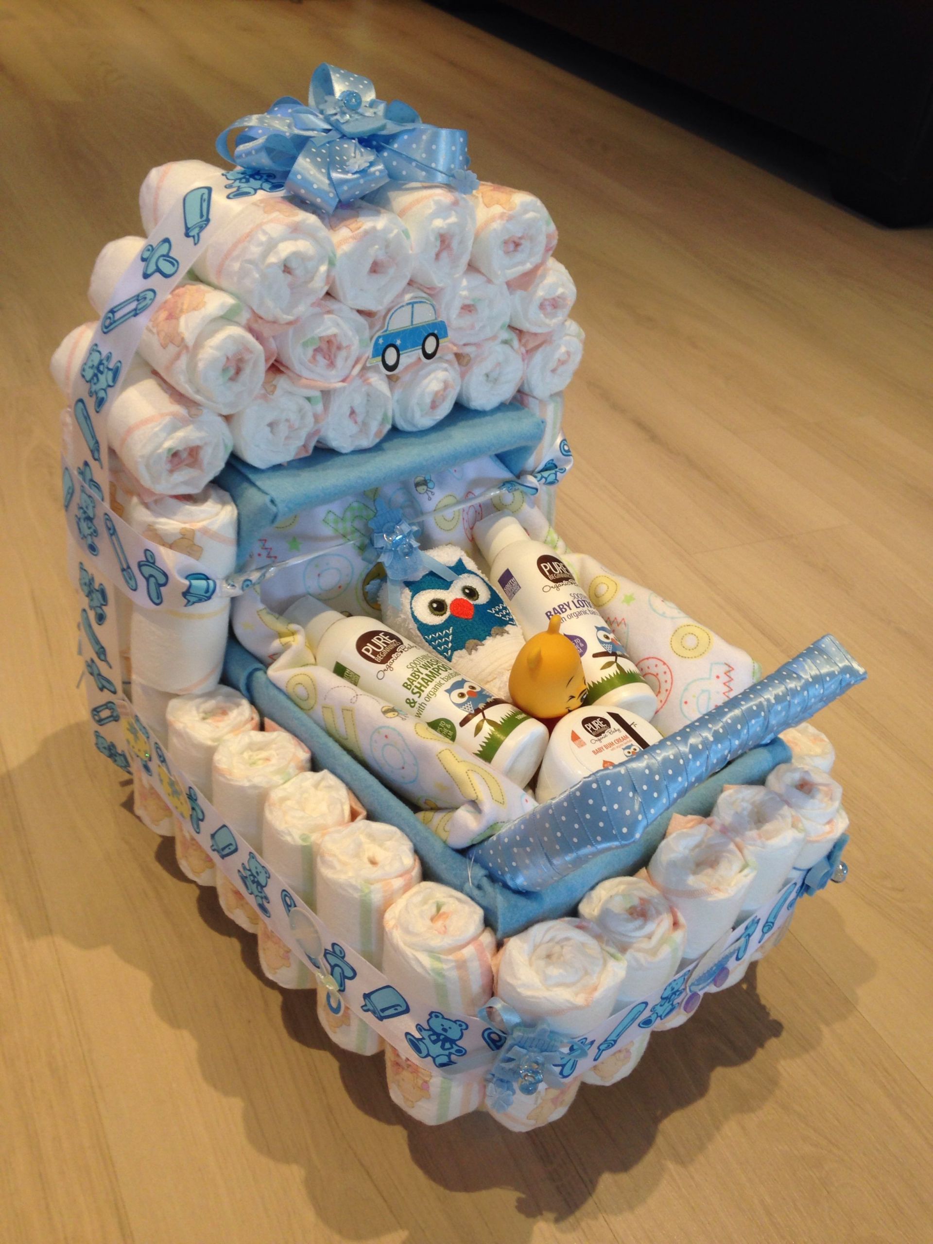 Unique Baby Shower Gift Ideas For Boys
 Baby shower present nappy stroller idea