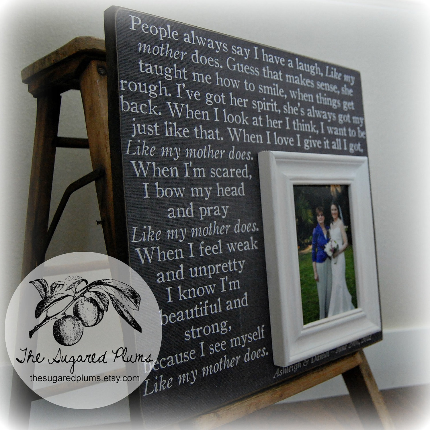 Unique Mother Of The Bride Gift Ideas
 Mother The Bride Gift Personalized Picture Frame Wedding