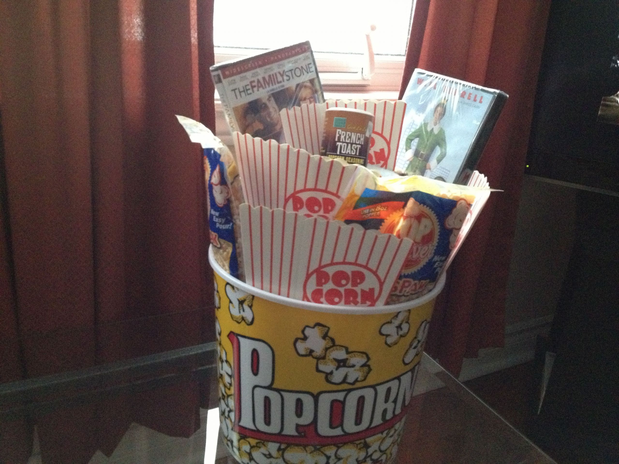Unisex Gift Baskets Ideas
 Christmas movie themed t basket A bucket of popcorn