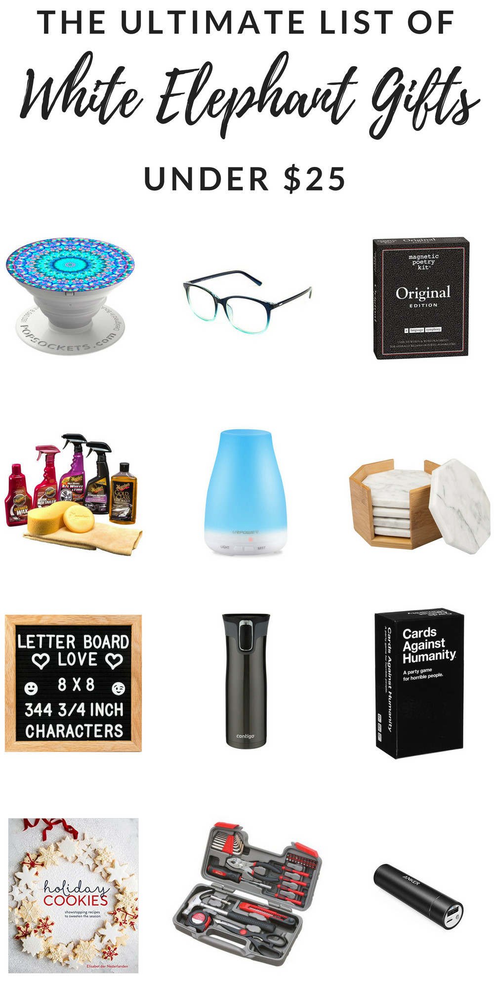 Unisex Holiday Gift Ideas
 The Ultimate List of White Elephant Gifts Under $25