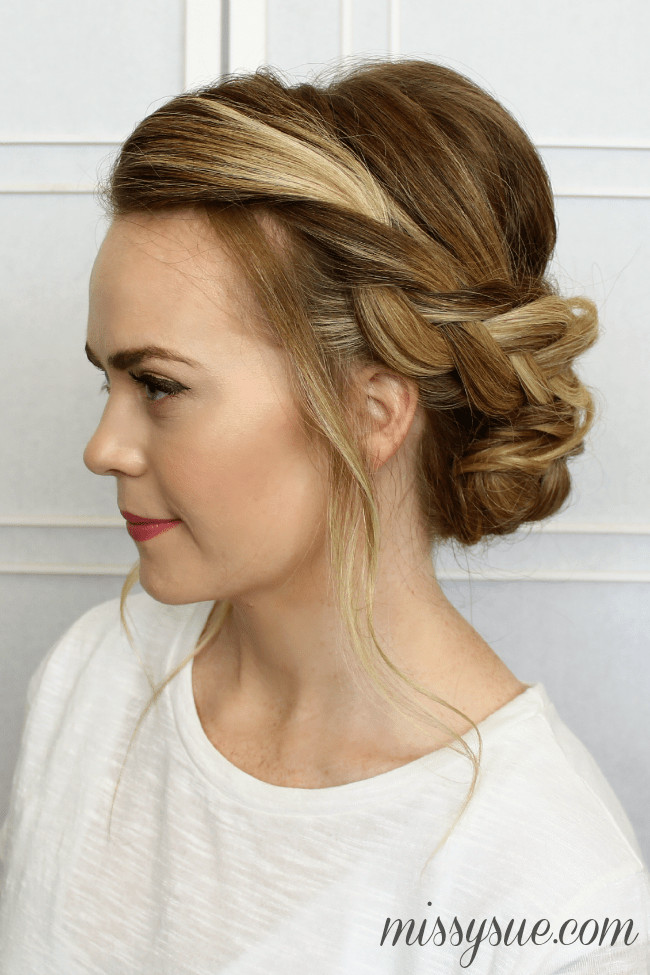 Updo Hairstyle
 Soft Braided Updo