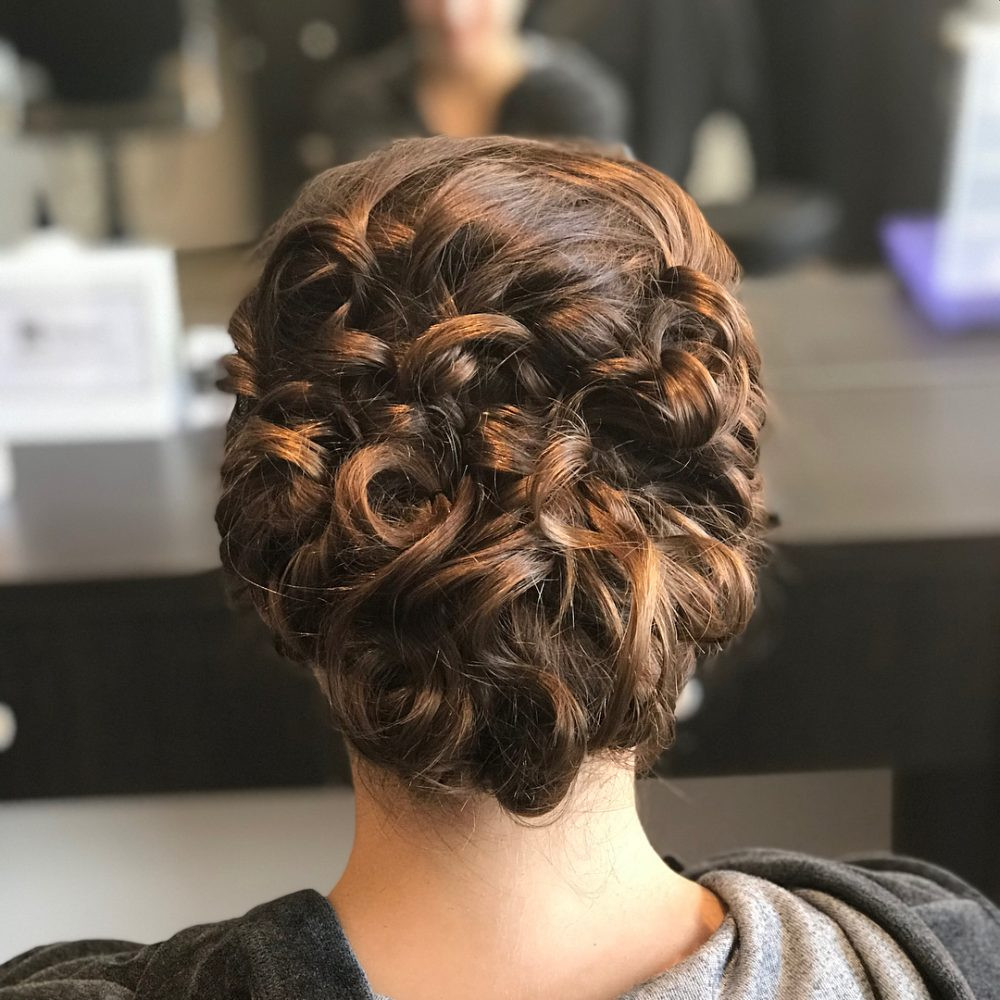 Updo Hairstyles For Curly Hair
 36 Curly Updos for Curly Hair See These Cute Ideas for 2018