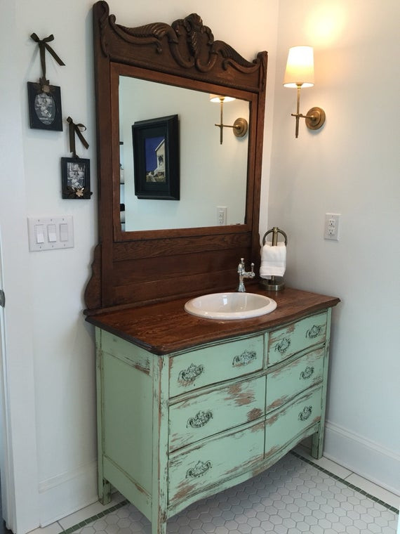 Used Bathroom Vanity
 BATHROOM VANITY From Antique Dresser We Find Restore