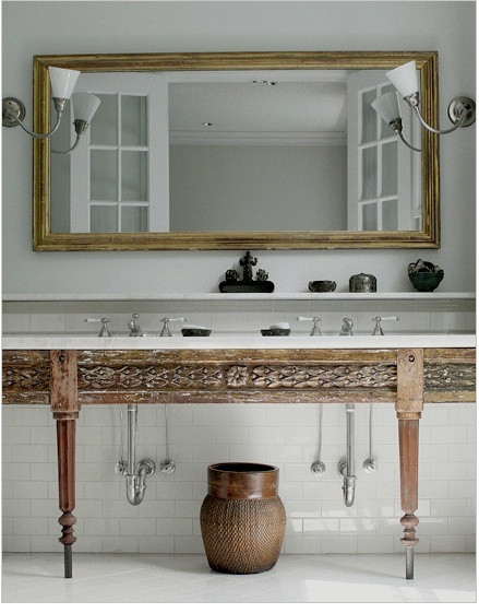 Used Bathroom Vanity
 To da loos Wood tables as Bathroom vanities