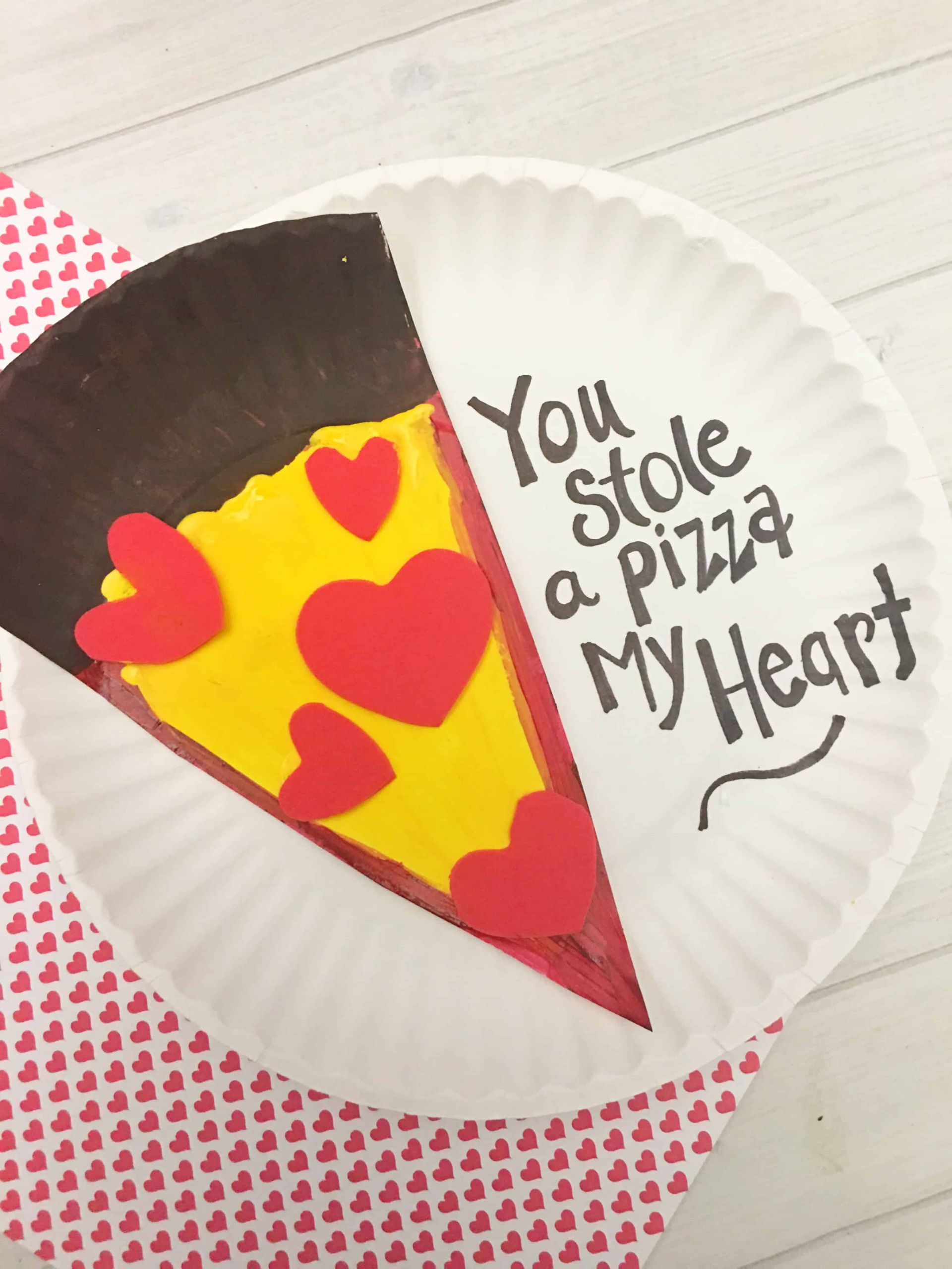 Valentine Craft Idea For Preschool
 Valentine s Day Pizza Paper Plate Craft for Kids Tutorial