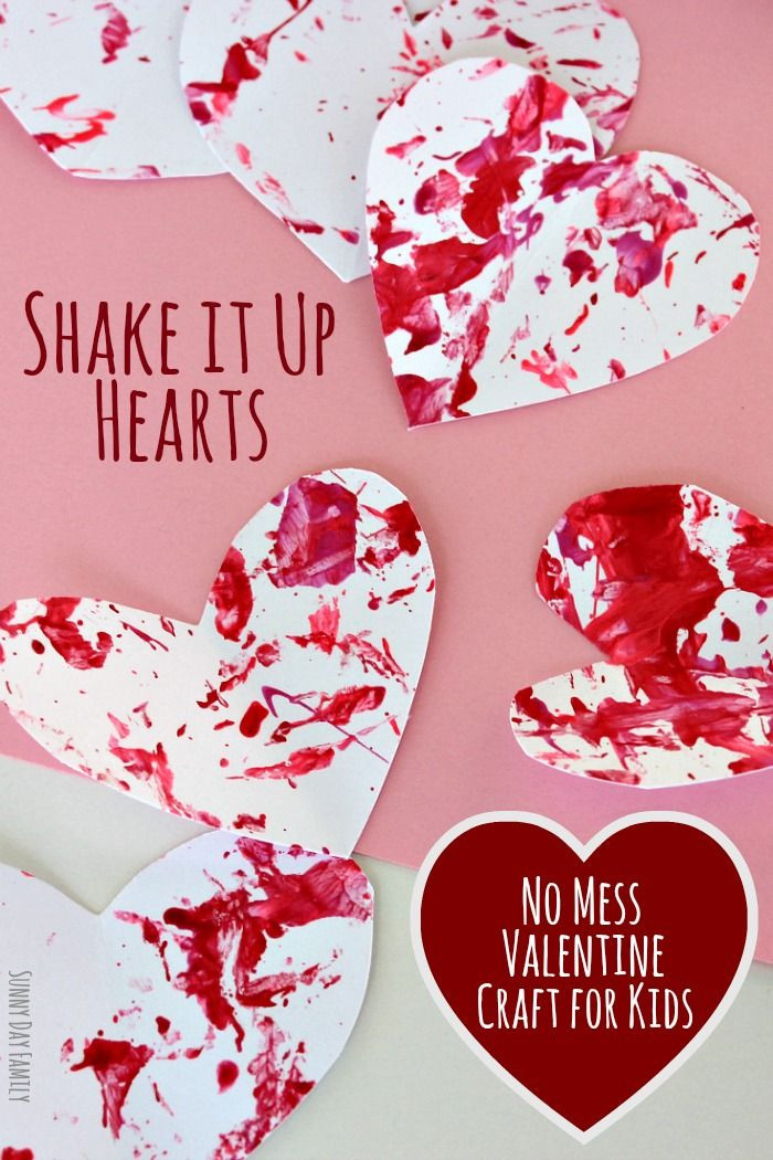 Valentine Craft Idea For Preschool
 Shake It Up Hearts No Mess Valentine Craft for