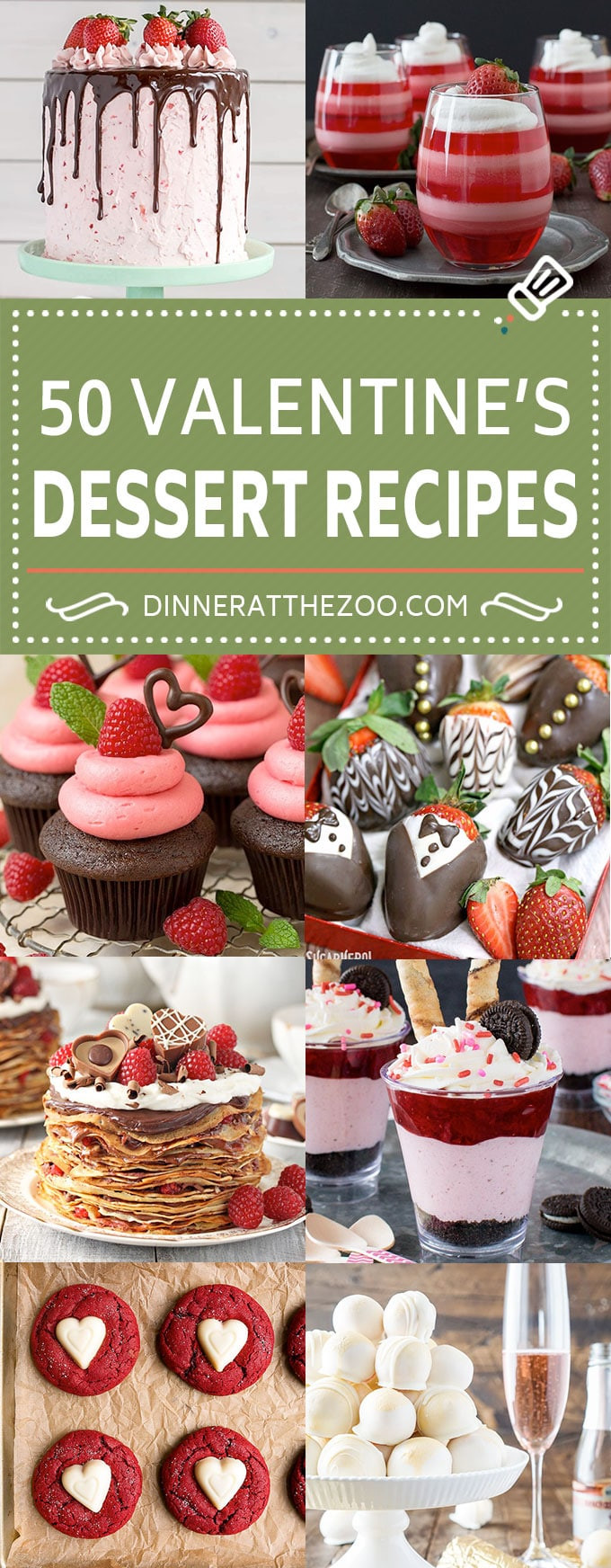 Valentine Day Desserts Pinterest
 50 Valentine’s Day Dessert Recipes Dinner at the Zoo