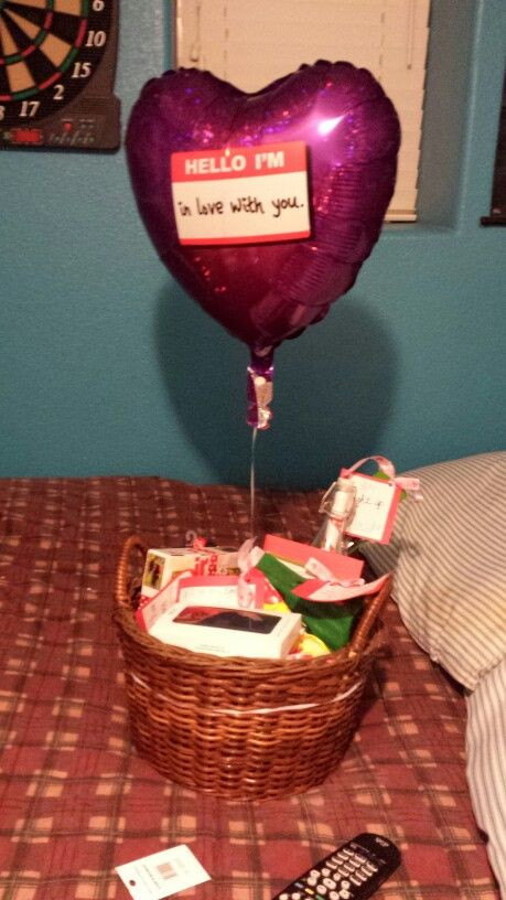 Valentine Day Gift Ideas For New Boyfriend
 Valentine s Day t basket for my boyfriend His favorite