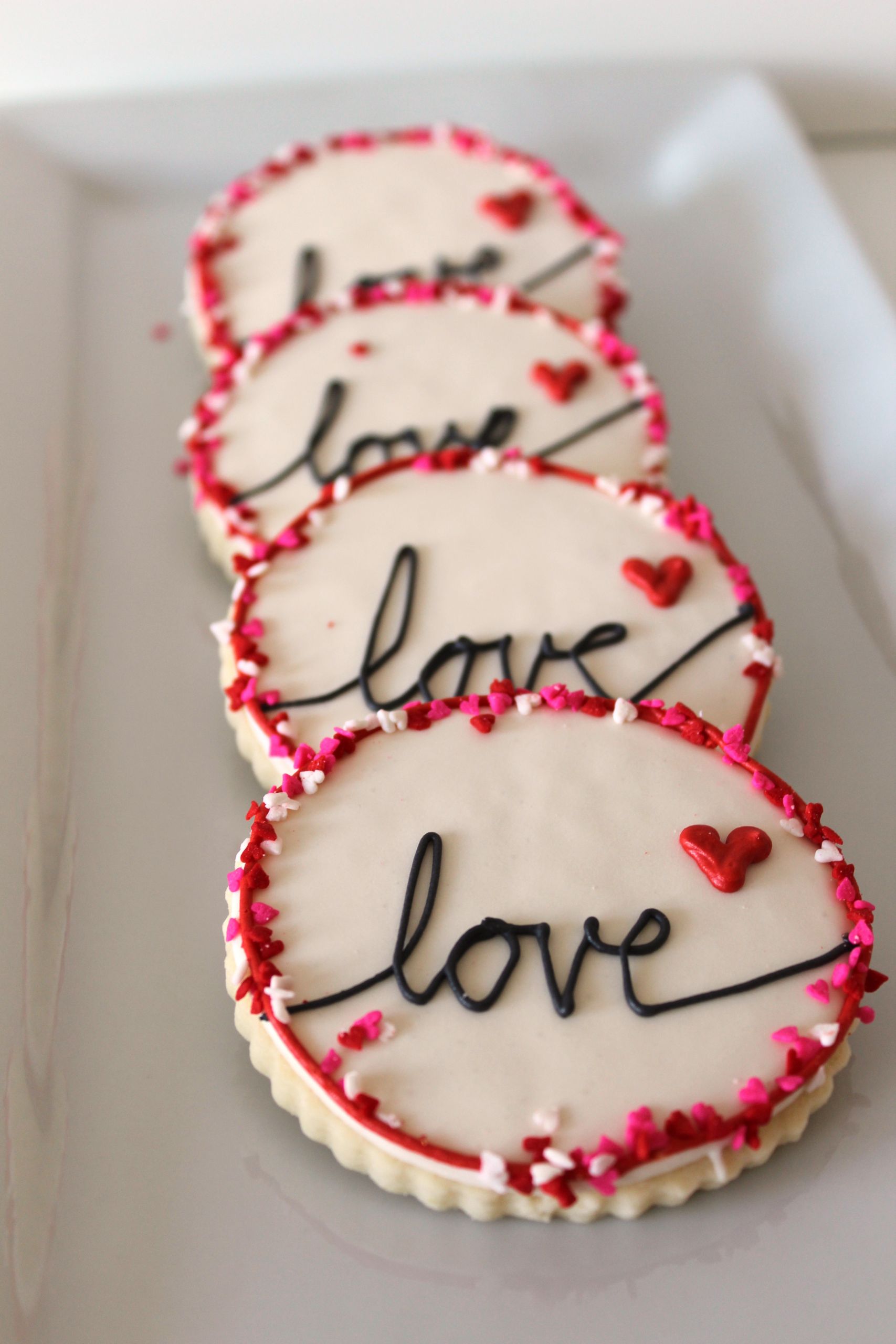 Valentine Day Sugar Cookies
 Heart Themed Decorated Cookies for Valentine’s Day