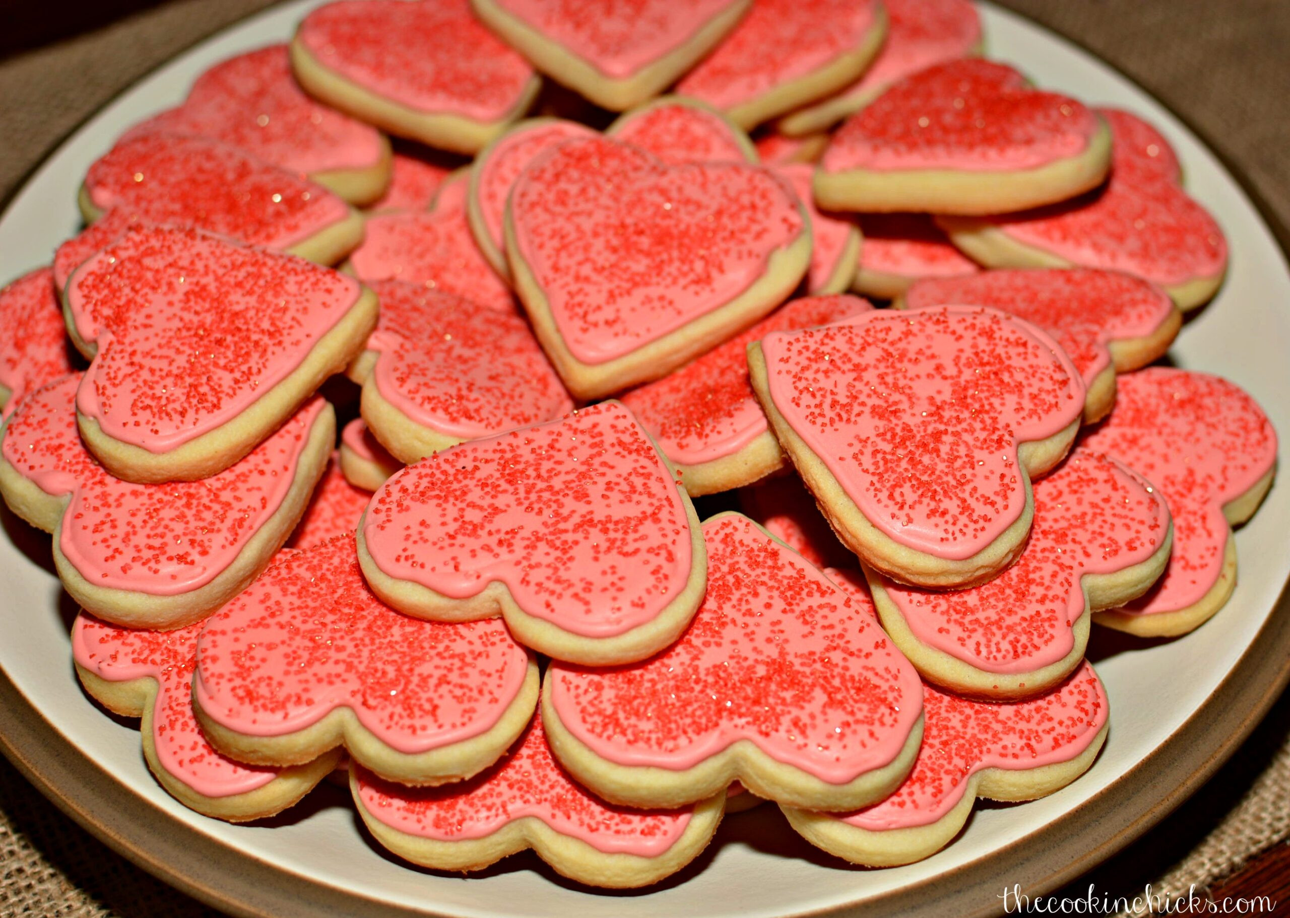 Valentine Day Sugar Cookies
 Valentine s Day Sugar Cookies The Cookin Chicks
