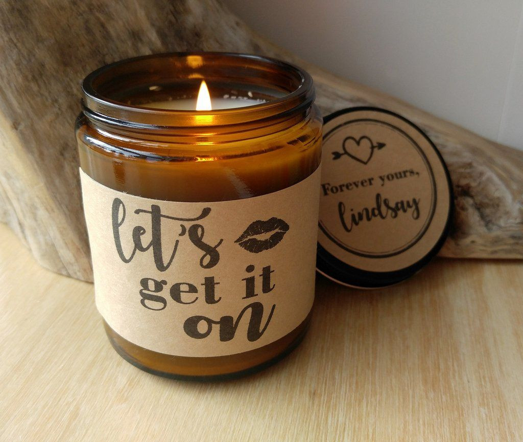 Valentine Gag Gift Ideas
 Valentine Gift for Boyfriend Lets Get It Candle Gift