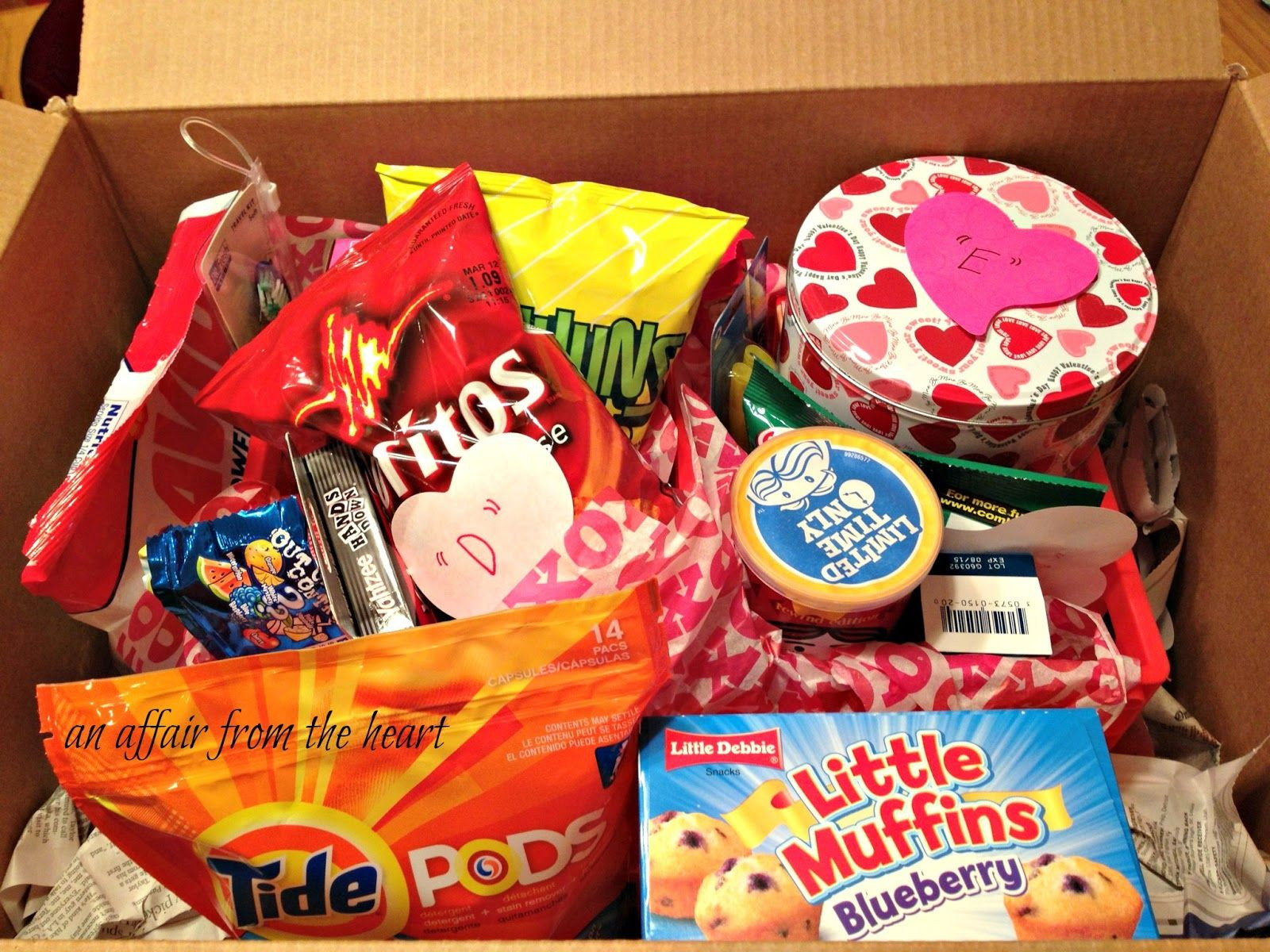 Valentine Gift Ideas For College Daughter
 College Care Package Valentine Style change it up for