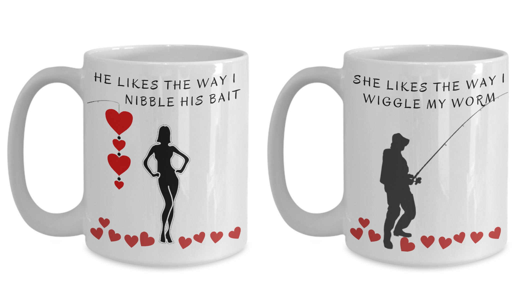 Valentine Gift Ideas For Couples
 Funny fishing themed coffee mugs for couples