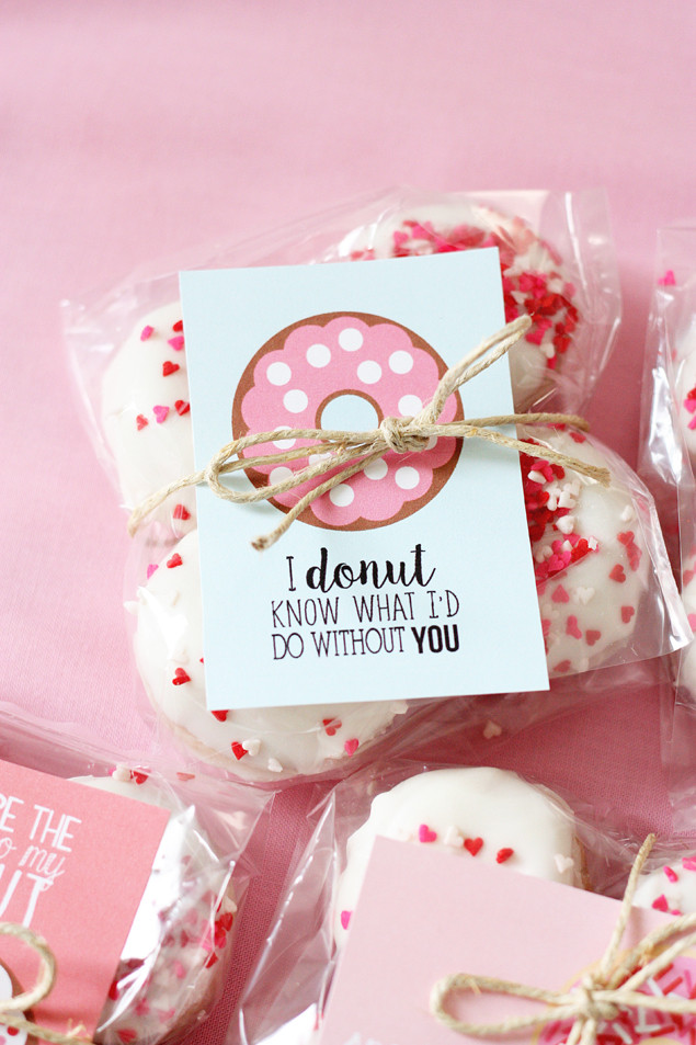 Valentine Gift Ideas Pinterest
 Valentine Donut Printables Eighteen25