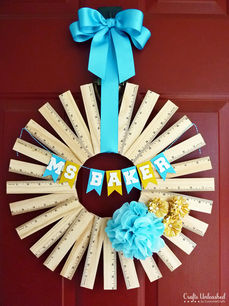 Valentine'S Day Craft Gift Ideas
 Teacher Gift Idea Personalized Ruler Wreath