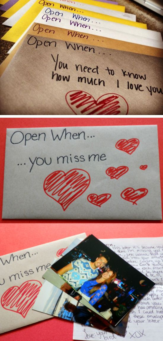 Valentine'S Day Gift Ideas For Boyfriend Homemade
 Open When Envelope Ideas