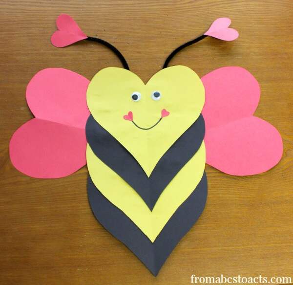 Valentines Crafts For Kids
 Bee Mine Valentine Heart Craft for Kids