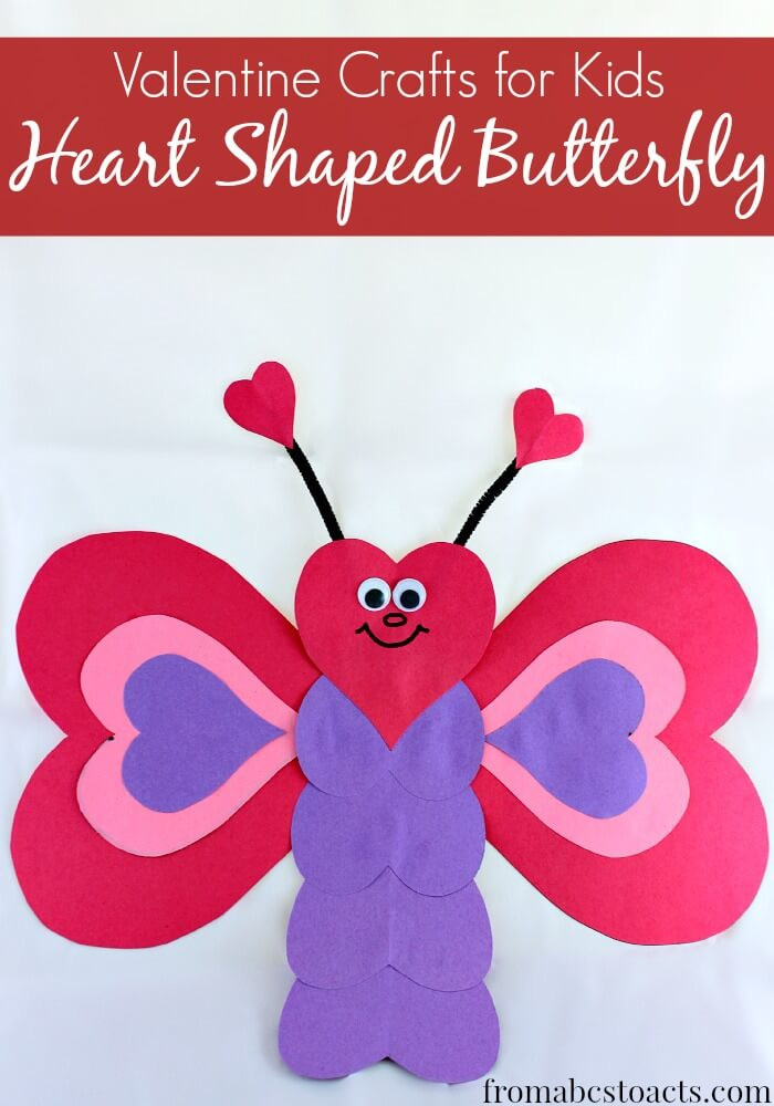 Valentines Crafts For Kids
 Valentine Crafts for Kids Heart Shaped Butterfly