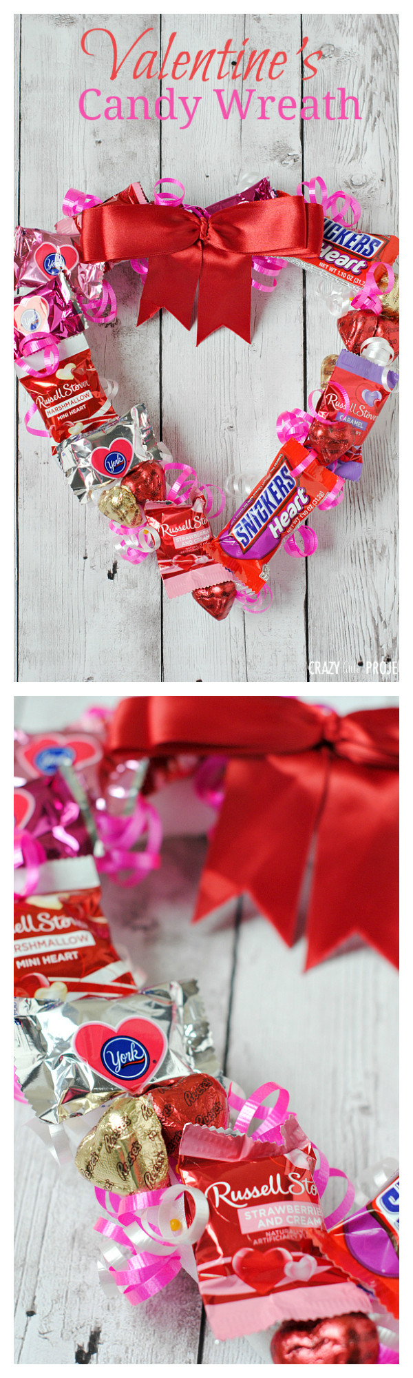 Valentines Day Candy Gifts
 Valentine s Candy Wreath Crazy Little Projects