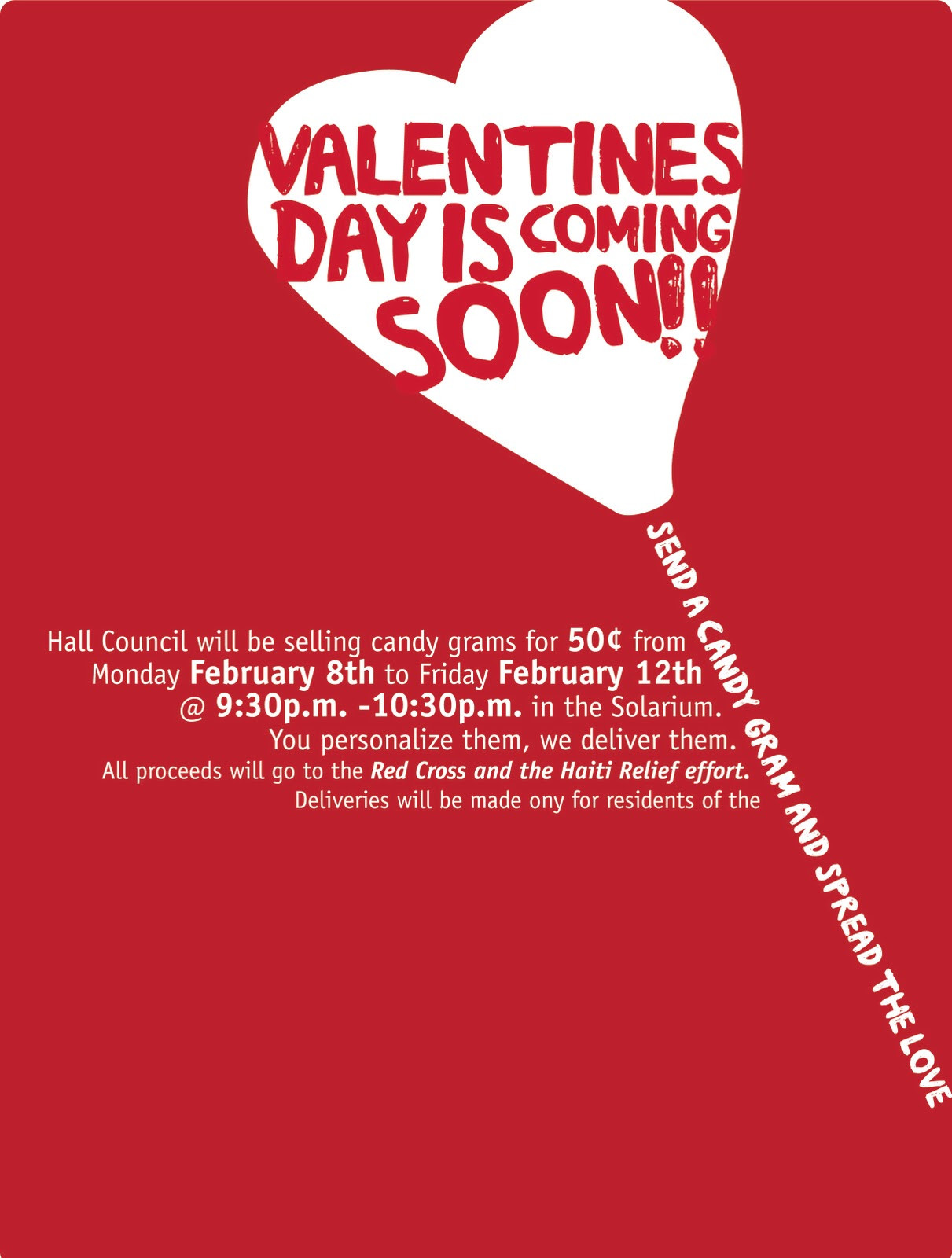 Valentines Day Candy Poster
 Valentine’s Day Candygram A Haiti Fund Raiser