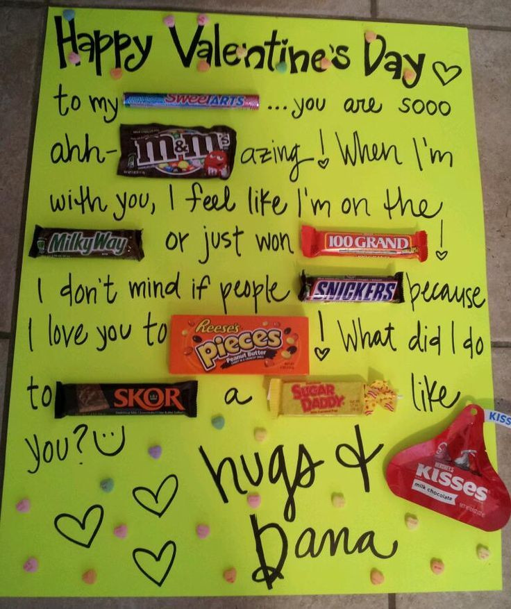 Valentines Day Card With Candy
 valentines day candy cards for him